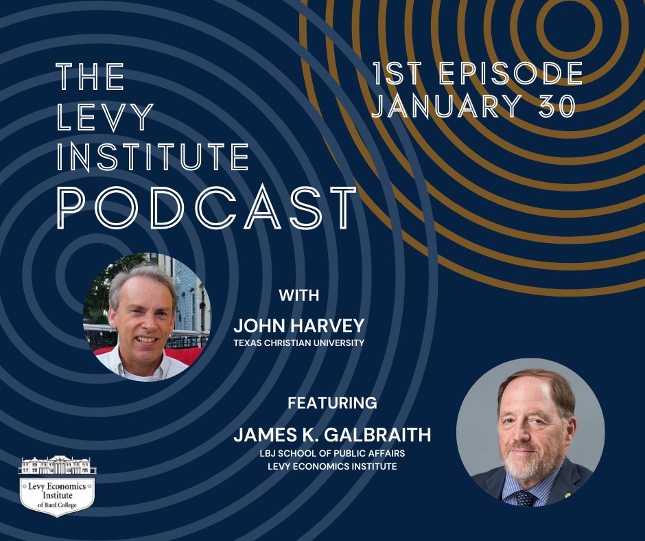 Tune in TOMORROW for the inaugural release of our Levy Institute Podcast, featuring conversations that explore alternative perspectives in economics and public policy. Follow the link below for more information.

thelevypodcast.podbean.com