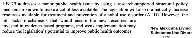 TedAlcorn's tweet photo. Today a first NM legislative committee will consider an alcohol tax hike, HB 179. Chair @lizthomsonnm is among its sponsors, should give it a friendly reception. The LFC also published its Fiscal Impact Report of the bill, generally favorable. #nmleg https://t.co/XexjBmdOiK https://t.co/kMOfhbSAIo