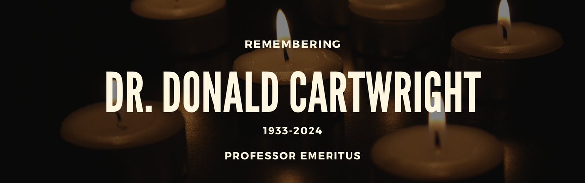 It is with great sadness that we announce the passing of Emeritus Professor Don Cartwright. Don was a Professor for more than 25 years and won numerous teaching accolades that demonstrated his passion for teaching and education. lfpress.remembering.ca/obituary/donal…