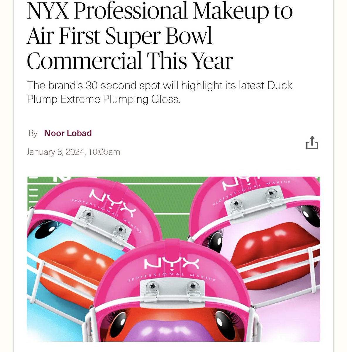 We have been working on something DUCKING COOL with <a href="/NYXCosmetics/">NYX Pro Makeup US</a> - special announcement during <a href="/SuperBowl/">Super Bowl</a> 🏁🧡💛💚🩷 #COMINGSOON #VLGE #SUPERBOWL2024 🦆 🦆 🦆