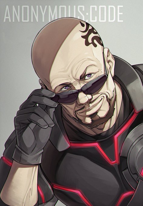 需要はないと思うけど禿げおじ😇 アノニマスコード発売応援で描いたイラストです😆 