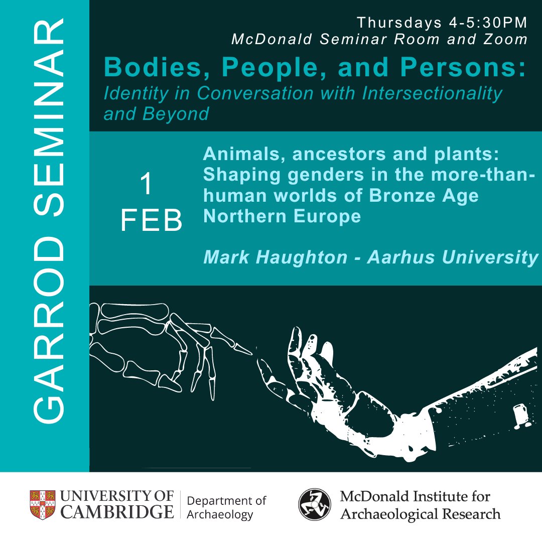 Cambridge Archaeology (@ucamarchaeology) on Twitter photo Join us this Thursday for ‘Animals, ancestors and plants: Shaping genders in the more-than-human worlds of Bronze Age Northern Europe’ 🌟 with Mark Haughton from <a href="/AU_Archaeology/">Aarhus Archaeology</a> / <a href="/AarhusUni_int/">Aarhus University</a>
📅 Thurs 1 February 2024
⏲️ 4pm
👉 Find out more: arch.cam.ac.uk/events/garrod-… Join us this Thursday for ‘Animals, ancestors and plants: Shaping genders in the more-than-human worlds of Bronze Age Northern Europe’ 🌟 with Mark Haughton from <a href="/AU_Archaeology/">Aarhus Archaeology</a> / <a href="/AarhusUni_int/">Aarhus University</a>
📅 Thurs 1 February 2024
⏲️ 4pm
👉 Find out more: arch.cam.ac.uk/events/garrod-…