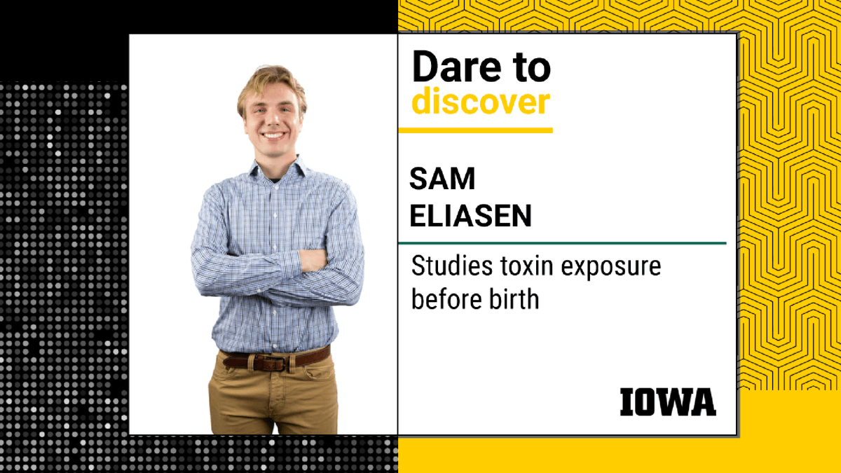 UIowaNeuro's tweet photo. Undergrad Sam Eliasen studies how pesticides impact fetal development during pregnancy in Hanna Stevens @PsyNeuroDevLab #DiscoverUI https://t.co/w5YPrWubG2 https://t.co/XX60fTChEE