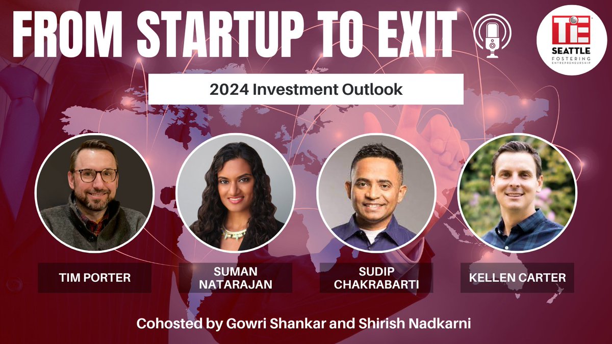 🎙 Dive into the future with TiE Seattle's latest podcast featuring the 2024 Annual Investment Outlook Panel. Meet the industry leaders, Tim Porter, Sudip Chakrabarti, Kellan Carter, and Suman Natarajan, and explore the trends shaping the tech landscape.
buzzsprout.com/2234096/143727…