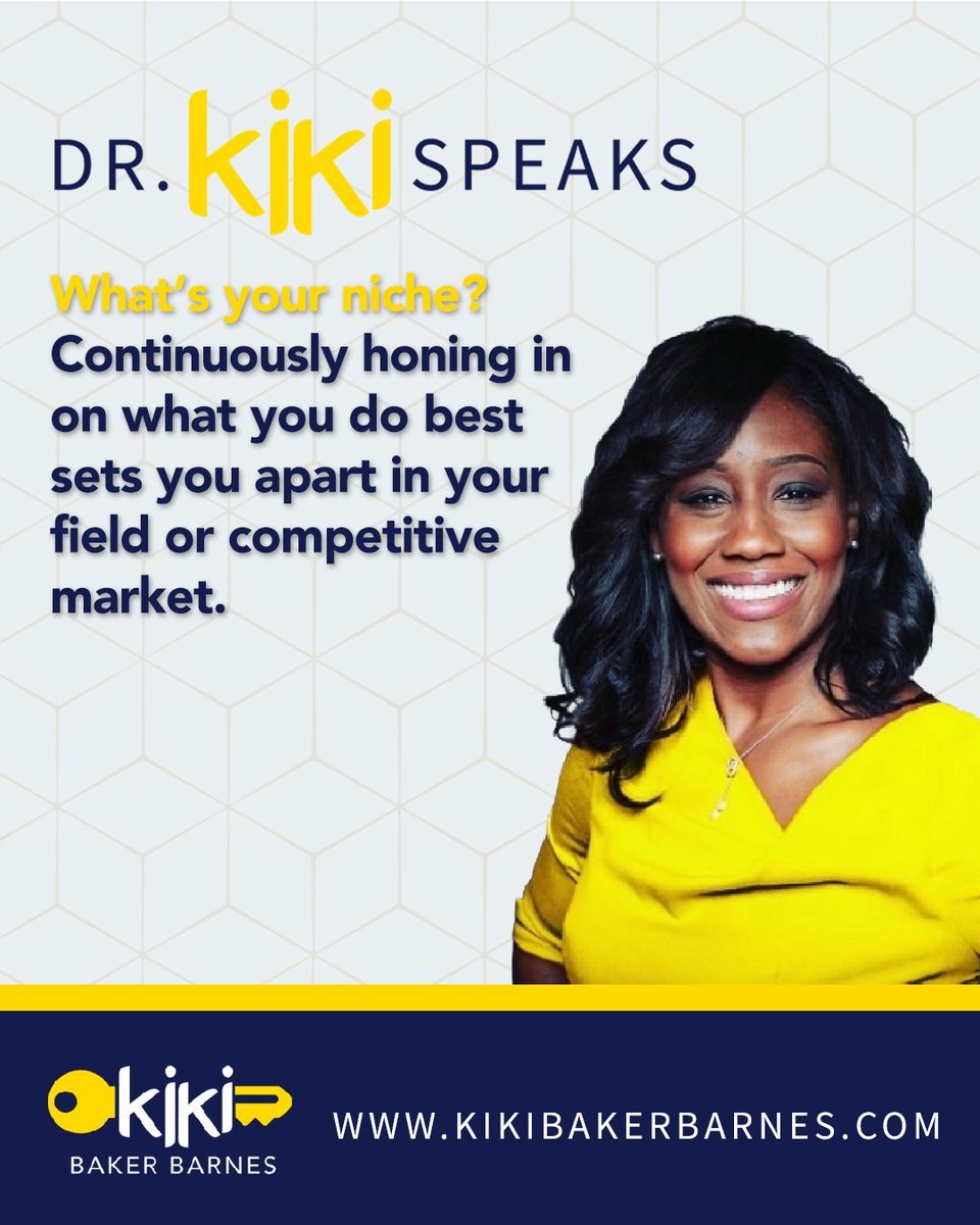KikiBakerBarnes's tweet photo. What’s your niche? Continuously honing in on what you do best sets you apart in your field or competitive market.
#mentorshipmoment #drkiki #sywacia #sportswomen #sports #womenempowerment #women #womeninsports #sport #womensupportingwomen #motivation #sportsprograms https://t.co/ym9eZncWhE