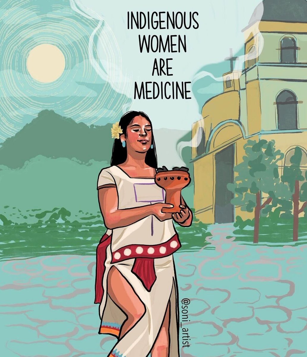 Indigenous women are medicine. 🌿💖

Artwork shared from <a href="/soni_artist/">artist soni</a> on IG