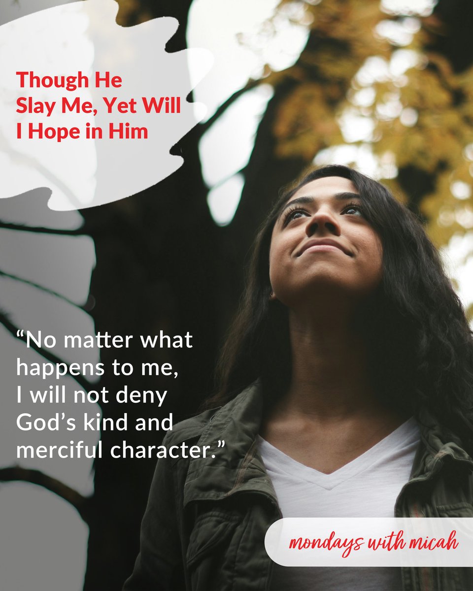 MyMendedHeart's tweet photo. Happy last Monday of January! Today’s blog is a declaration that no matter what happens to us, we will not deny God’s kind and merciful character. Read more here at https://t.co/7TllORi7uq 

#YetWillIHope 
#MondaysWithMicah
#WidowWalk https://t.co/r7tRMta8kr