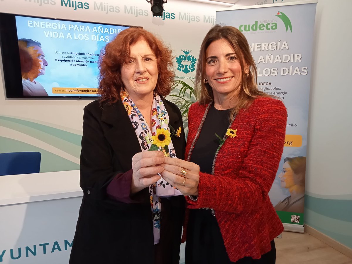 anacarmenmata's tweet photo. 🌻 Desde el @AytoMijas hemos mostrado nuestro respaldo a la campaña de microdonaciones ‘Movimiento girasol’ lanzada por @cudeca El objetivo es conseguir la financiación suficiente para 2 equipos completos de atención domiciliaria y sus correspondientes vehículos.
#Cudeca #Mijas https://t.co/6kMFoOrf45