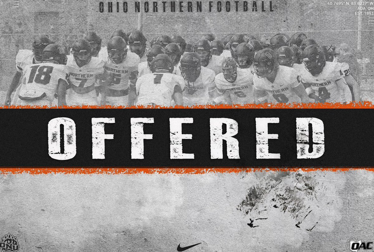 Sean_P_5's tweet photo. #AGTG I am extremely blessed to receive my 3rd offer from @OhioNorthernFB thank you!! @CoachSchon @Lumpkin_era https://t.co/UknU8FdfRK