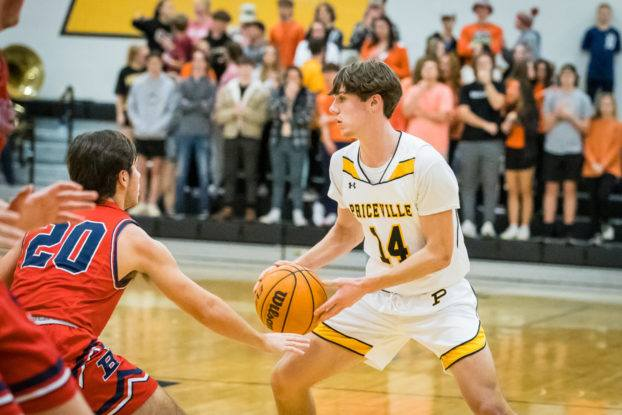 AHSAA Basketball Spotlight 
SAMMY HOLMES, PRICEVILLE: Had two double-doubles with 22 points and 11 rebounds in a Class 4A, Area 13 win over East Lawrence, and followed with 17 point and 12 boards in a win over Clements.
Photo courtesy of The Hartselle Enquirer