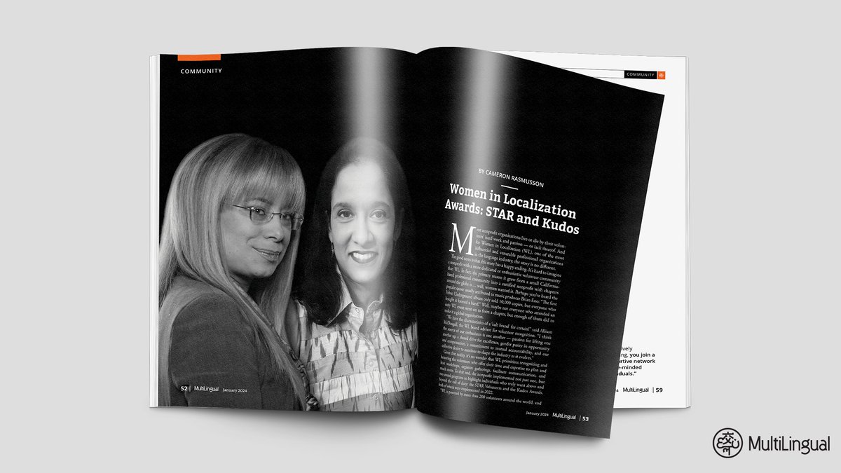 A sincere thank you to @MultiLingual for a partnership that represents a powerful celebration of the vitality of our global community.

🙌 Be inspired by the January issue that spotlights our 2023 STAR Award winners and Kudos Winners:
multilingual.com/magazine/janua… (with subscription)