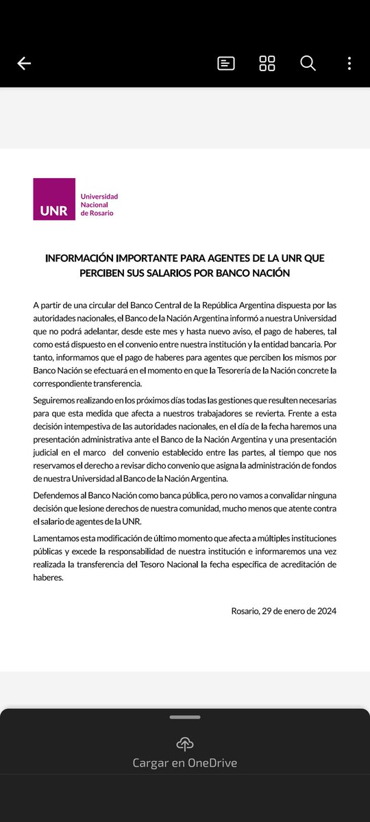 andres_oliva's tweet photo. Doble ataque. Al Banco Nación y a la comunidad docente y no docente de las universidades públicas https://t.co/RhtP7Ng69k