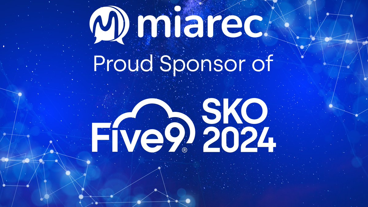MiaRecInc's tweet photo. Countdown to Five9 SKO 2024! Only one week to go! The MiaRec team can not wait to reconnect with our amazing partners @Five9. 
#partnerpowered #MiaRec  #voiceai https://t.co/FI1KRmevY1