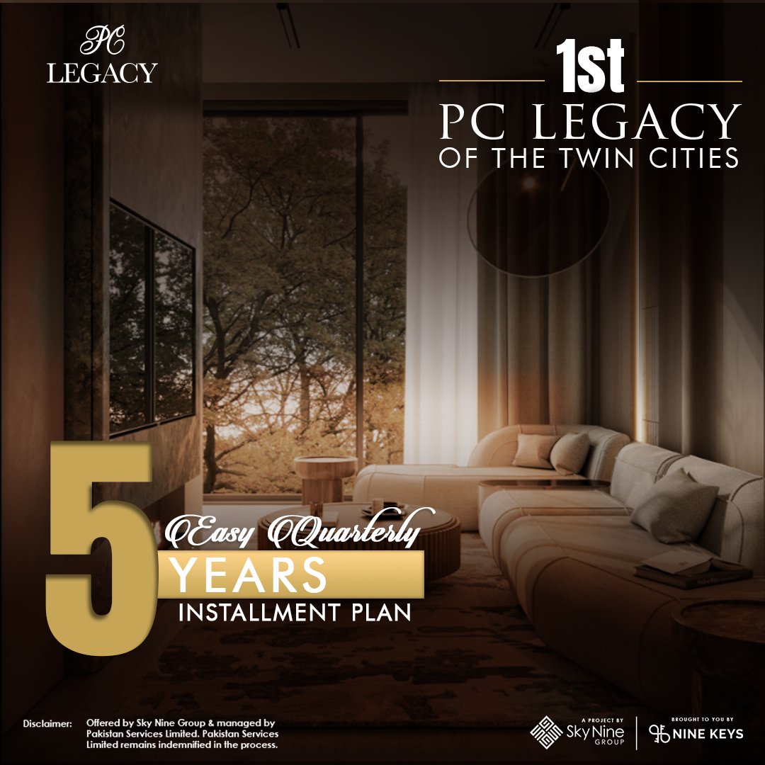 ninekeys99's tweet photo. Did You Know? The only investment that appreciates overtime is real estate investment. So, secure your space at PC Legacy and make luxury living a seamless journey! For booking details, call us at 051 111 999 991

#realestatelslamabad #skynine #ninekeys #proppertybusiness https://t.co/gVfGgJFy4W