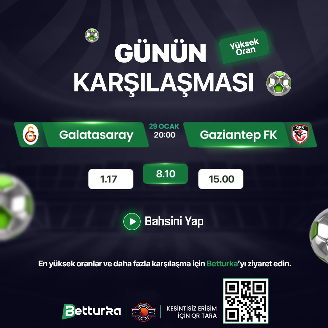 ⚽️ DEV KARŞILAŞMALARIN ADRESİ BETTURKA

📌Tarafını seç, günün karşılaşmasında yerini almayı unutma!!!

💥   Galatasaray mı❓
💥   Gaziantep FK mu❔

   ⭐️Tarafını seç, bahsini yap! 💰
🏆  Kalite ve Hızın Tek Adresi   #️⃣ Betturka