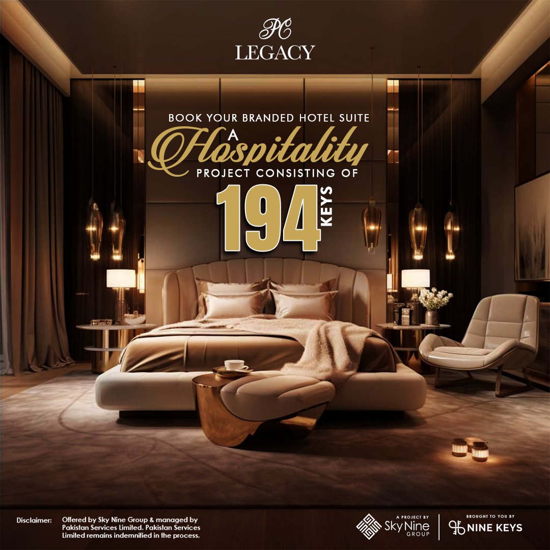 ninekeys99's tweet photo. Are you looking for life changing investment? So, book your own branded hotel suite and experience the perfect blend of luxury and relaxation. For booking details, call us at 051 111 999 991 — reserve now!

#realestatelslamabad #realestate #pakistanrealestate https://t.co/DNOnkEPmQw