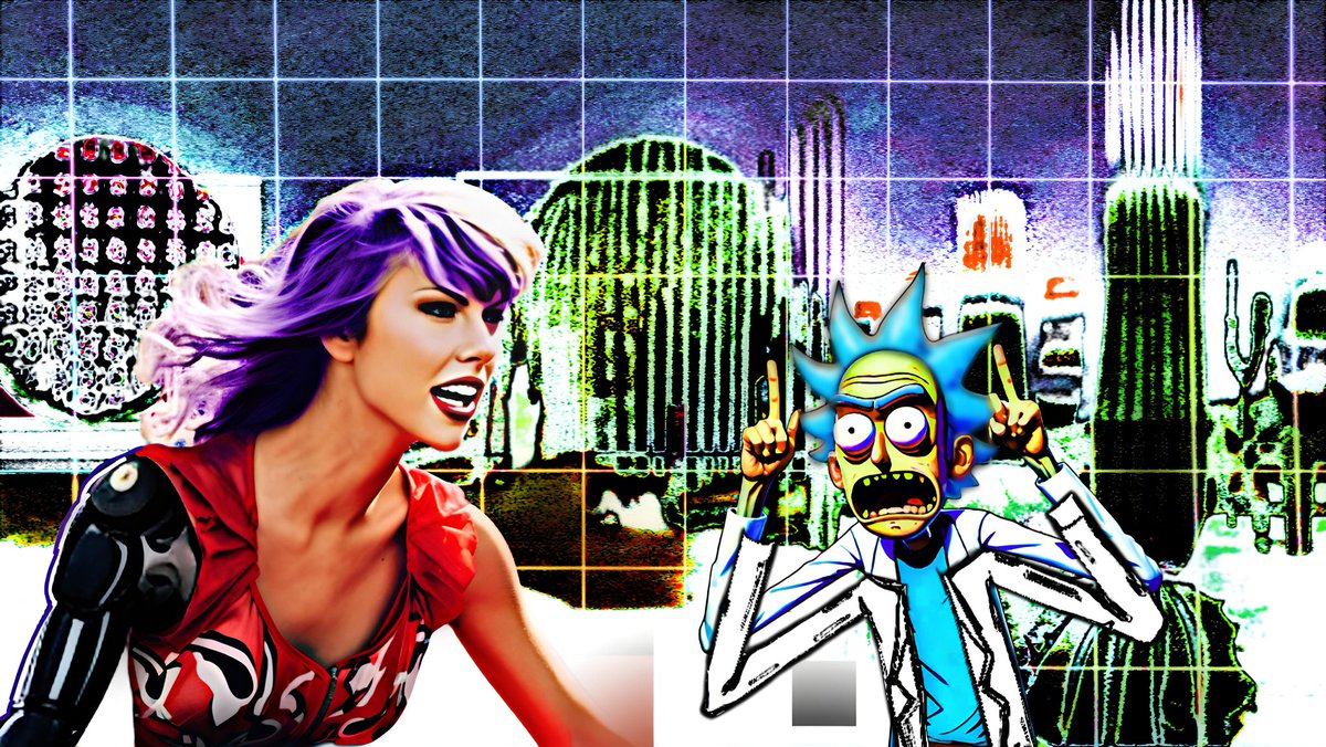 FYI New #openedition #tezos #cryptoart #deepfake #taylorswift #rickandmorty a first and most unusual #landscape 

"Taylor Maid Schwifty"

objkt.com/tokens/KT1Uam8…