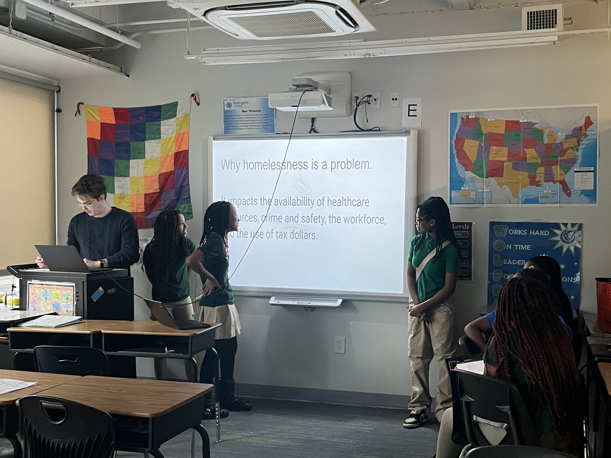 WashGlobalPCS's tweet photo. CLASS SPOTLIGHT

On 1/24, Washington Global’s 6th and 7th graders presented PSAs for their classmates about meaningful topics during Service Learning.

The scholars worked on their public speaking, research, and leadership skills, all necessary skills for their final projects. https://t.co/DQFfLyuVs5
