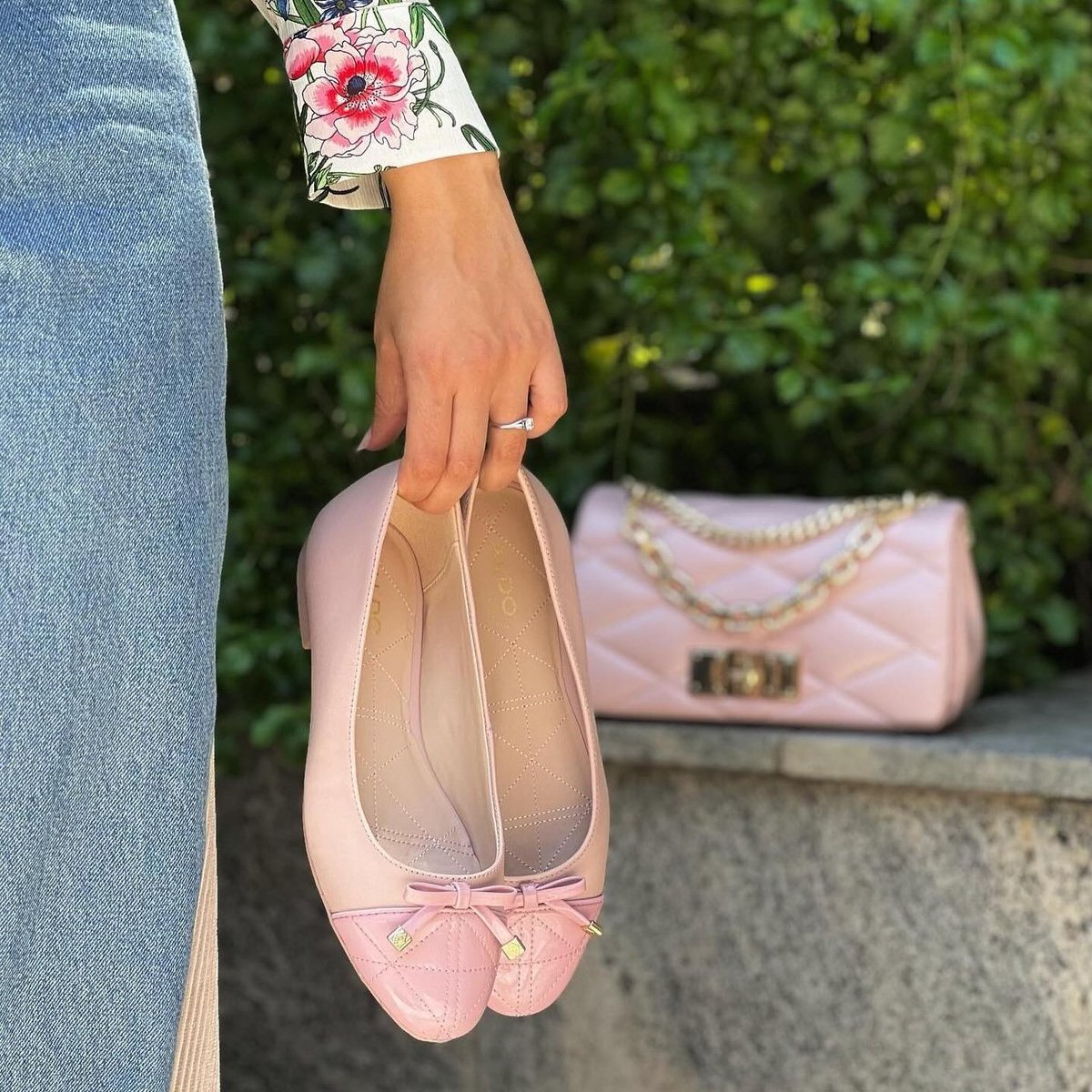 We love all the soft pink moments and ballet flats. 💞 Find your favorite perfect fit at Aldo Shoes. ✨🩰
