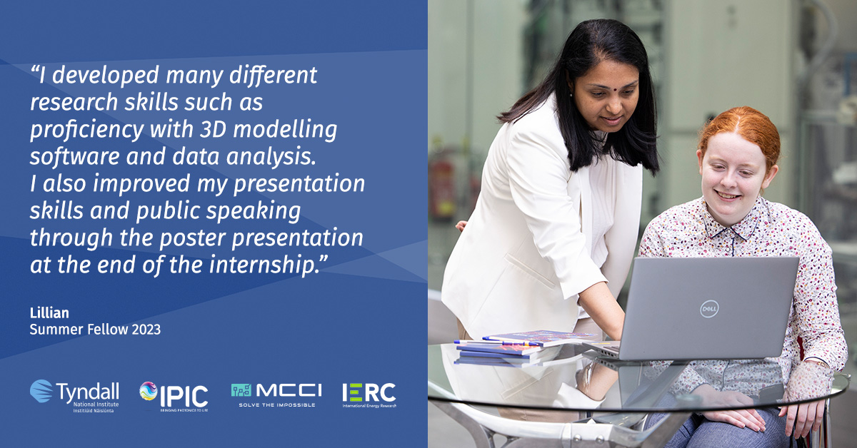 Applications close in two day's time ⏳

Don’t miss out on this incredible opportunity, apply now 👉tyndall.ie/summer-fellows….

@UCC @IPICIreland @IERC_Info @MCCI_ie @SEFSUCC
