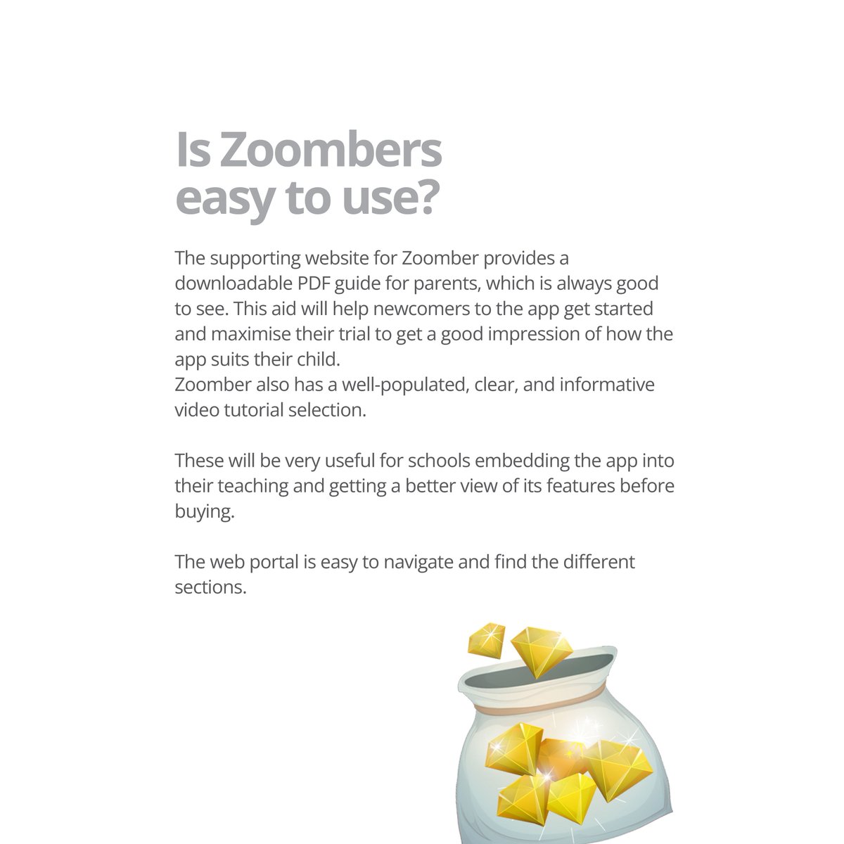 Let the awards speak for themselves! Zoombers School has been honored with multiple accolades, including 5 stars on the Educational App Store in the United Kingdom.