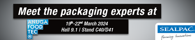 Meet the packaging experts at Anuga FoodTec 2024: SEALPAC presents its full range of highly efficient traysealers and thermoformers. 
Mark your calendars from March 19th-22nd 2024 and come visit the SEALPAC booth in hall 9.1, stand C40/D41!