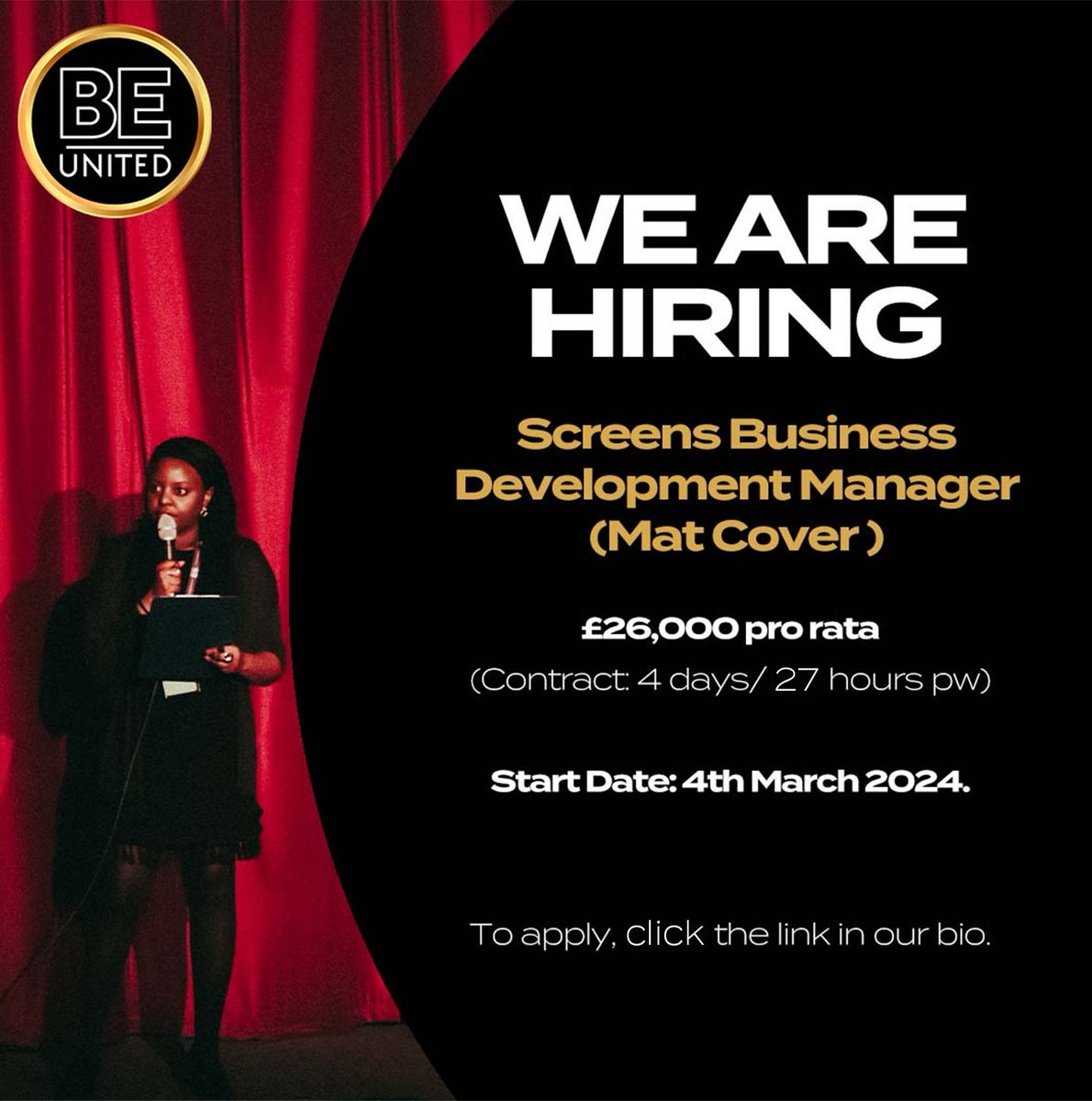SocEntScot's tweet photo. π New Opportunity Alert! Join #SESMembers @beunitedworld as their Screens Business Development Manager (Mat Cover)
As a key player within their team, you'll spearhead the development of Be United's trading arm & casting agency. Find out more & apply β‘οΈ https://t.co/j3fpU0lncQ https://t.co/WYG7omoKGu