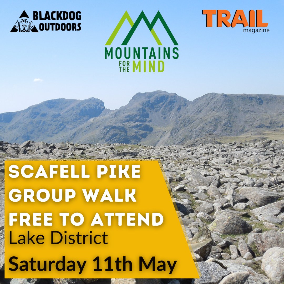 Join our Mountain Leaders and take on England’s highest peak with this free outdoor activity. The highest mountain in England, Scafell Pike is high on many walkers' lists of must climb peaks. Join our mountain leaders for free by signing up here. blackdogoutdoors.justgo.com/Workbench/i/r/… 🌍💙🌱