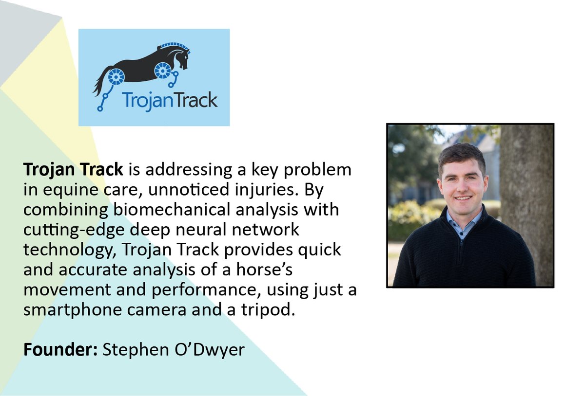 AgTechUCD Innovation Centre (@agtechucd) on Twitter photo Dublin founder of @TrojanTrack2 , Stephen O'Dwyer, will be pitching on Wednesday in the #Agccelerator Investor Pitch Event.
@TrojanTrack2  provides quick and accurate analysis of a horse's movement, using just a smartphone and a tripod.
<a href="/NovaUCD/">NovaUCD</a> Dublin founder of @TrojanTrack2 , Stephen O'Dwyer, will be pitching on Wednesday in the #Agccelerator Investor Pitch Event.
@TrojanTrack2  provides quick and accurate analysis of a horse's movement, using just a smartphone and a tripod.
<a href="/NovaUCD/">NovaUCD</a>