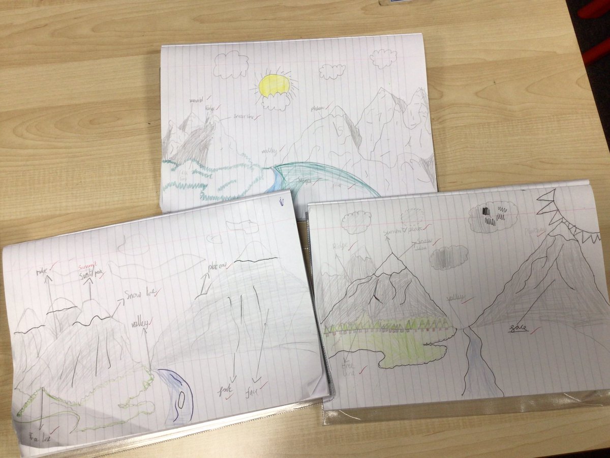 Year 4 enjoyed some observational drawing in geography this afternoon. It helped us explore and understand the key features of a mountain range @parishschool1