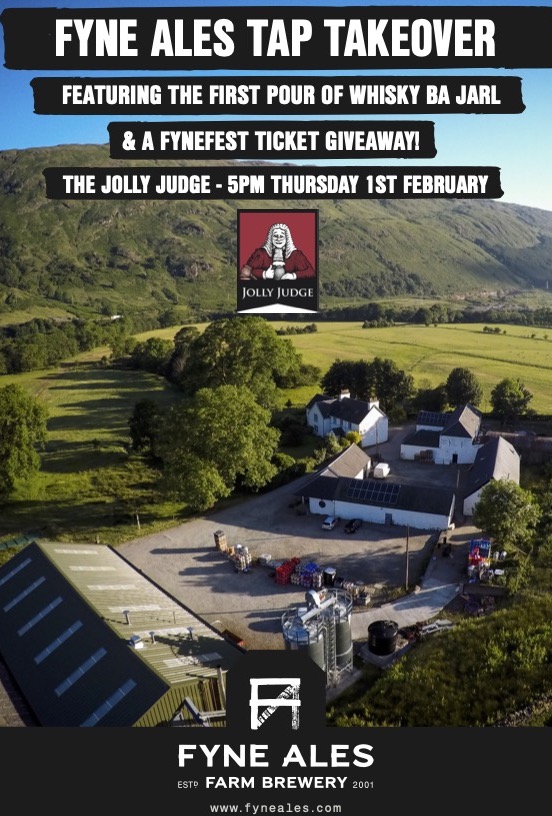 This Thursday we have our first tap takeover of 2024 from <a href="/FyneAles/">Fyne Ales</a>! 
Featuring the first pour of Whisky BA Jarl and a FyneFest ticket giveaway!