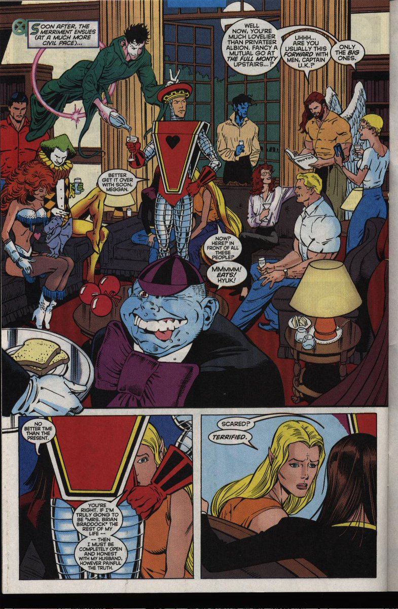 Latest on #Excalibur #124: “They’ve got two issues left, and they’re trying to recapture some of that Excalibur sex farce magic to the best of their ability.” -<a href="/chrismaverick/">Mav</a> #XMen

 goshgollywow.com/2024/01/27/exc…