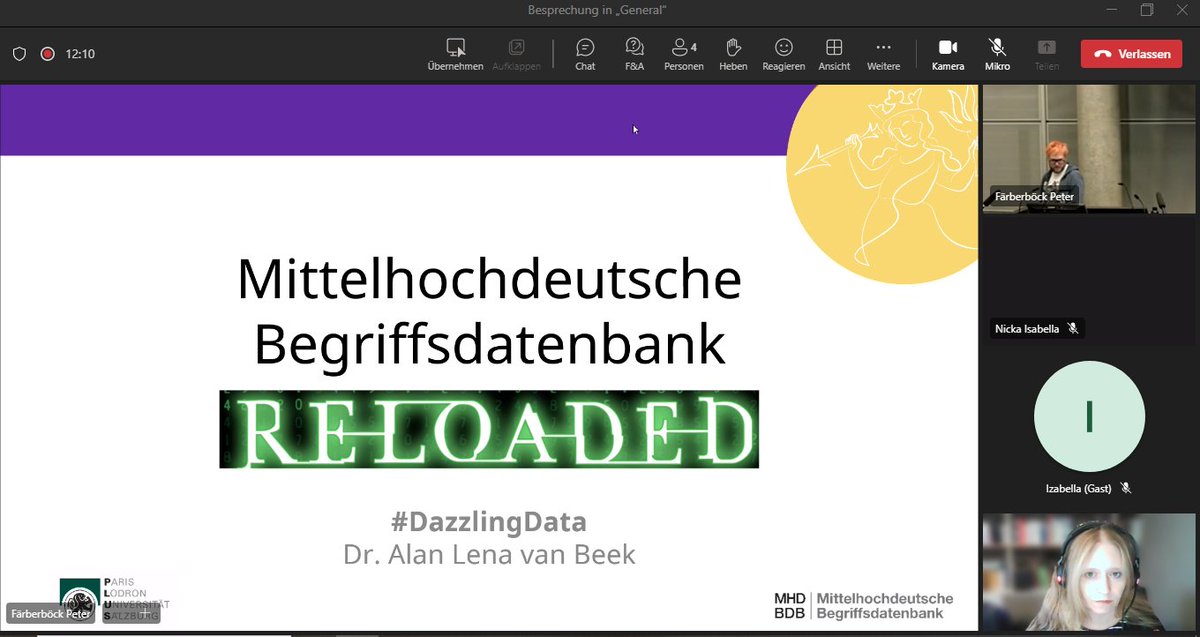Mittelhochdeutsche Begriffsdatenbank (@mhd_bdb) on Twitter photo Gleich geht's los, <a href="/thiliel/">Dr. Alan Lena van Beek NOT POSTING ON THIS ANYMORE</a> Alan van Beek stellt die neue #MHDBDB vor und ich bin aus dem Mutterschutz live dabei 👋 (KZW)
P.S.: Aah Alan, jetzt bist du mir gerade aus dem Bild gelaufen^^ - Es folgen in Kürze mehr Fotos!
Gruß geht raus an <a href="/Nominiel/">Peter Färberböck</a>, der gleich anmoderieren wird. Gleich geht's los, <a href="/thiliel/">Dr. Alan Lena van Beek NOT POSTING ON THIS ANYMORE</a> Alan van Beek stellt die neue #MHDBDB vor und ich bin aus dem Mutterschutz live dabei 👋 (KZW)
P.S.: Aah Alan, jetzt bist du mir gerade aus dem Bild gelaufen^^ - Es folgen in Kürze mehr Fotos!
Gruß geht raus an <a href="/Nominiel/">Peter Färberböck</a>, der gleich anmoderieren wird.
