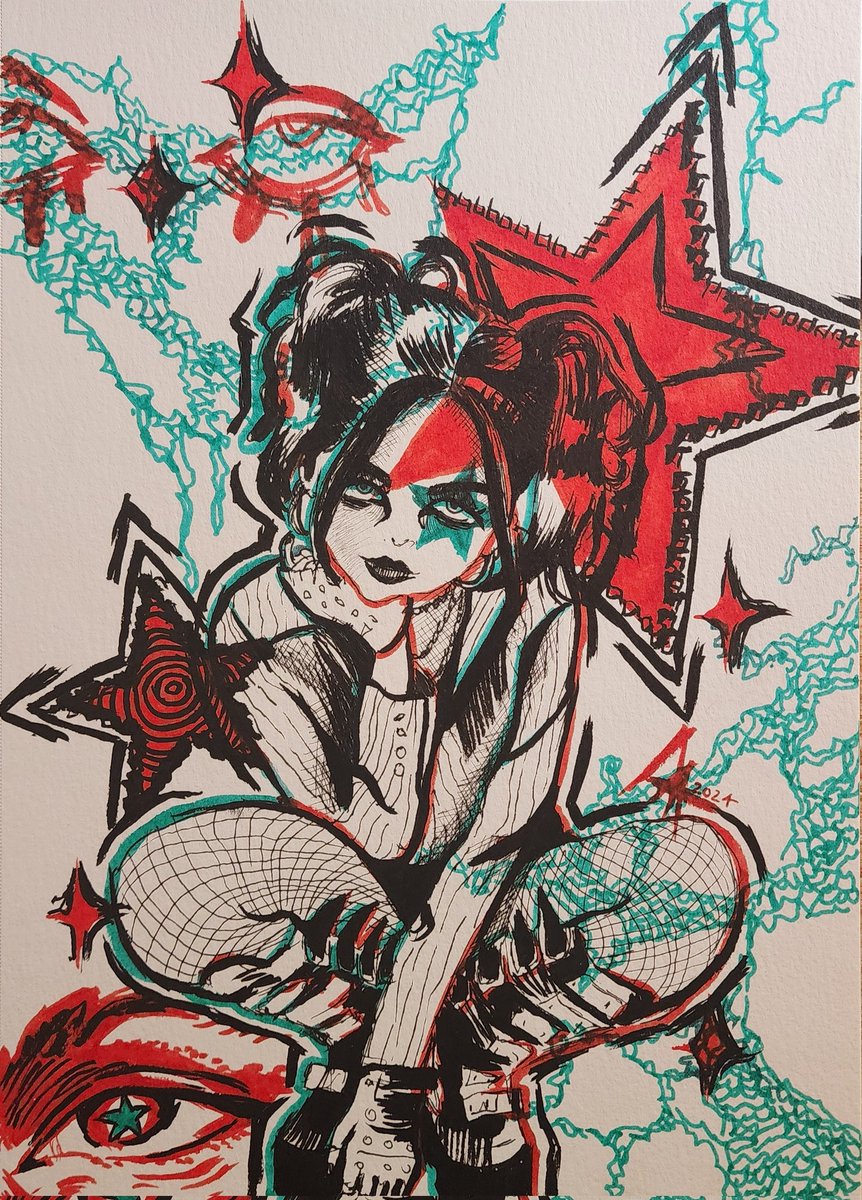 I made a punk inspired drawing #art #sketch #sketchbook