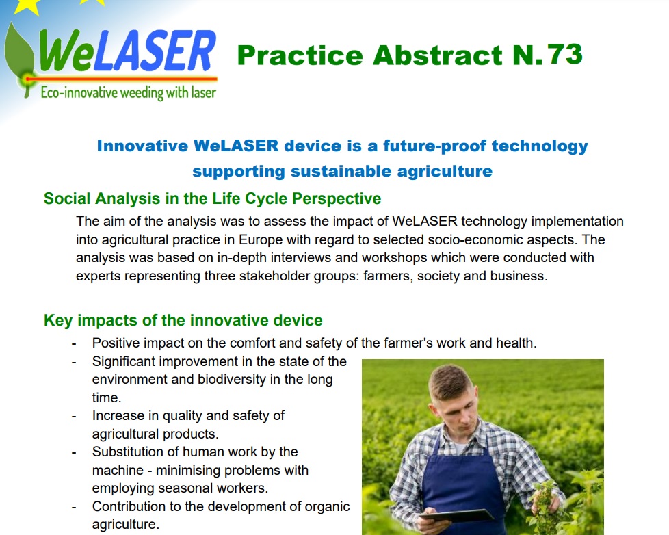 WeLASER Eco-innovative weeding with laser tweet media