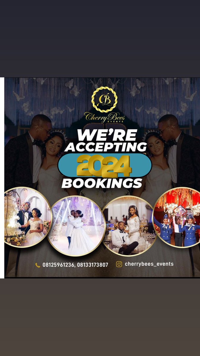 Cherryb_events's tweet photo. Don’t compromise on your big day, get a planner who is experienced and get the event of your dreams 
Book Cherrybees events today 
We’re accepting 2024 bookings https://t.co/uZrciHb4DQ