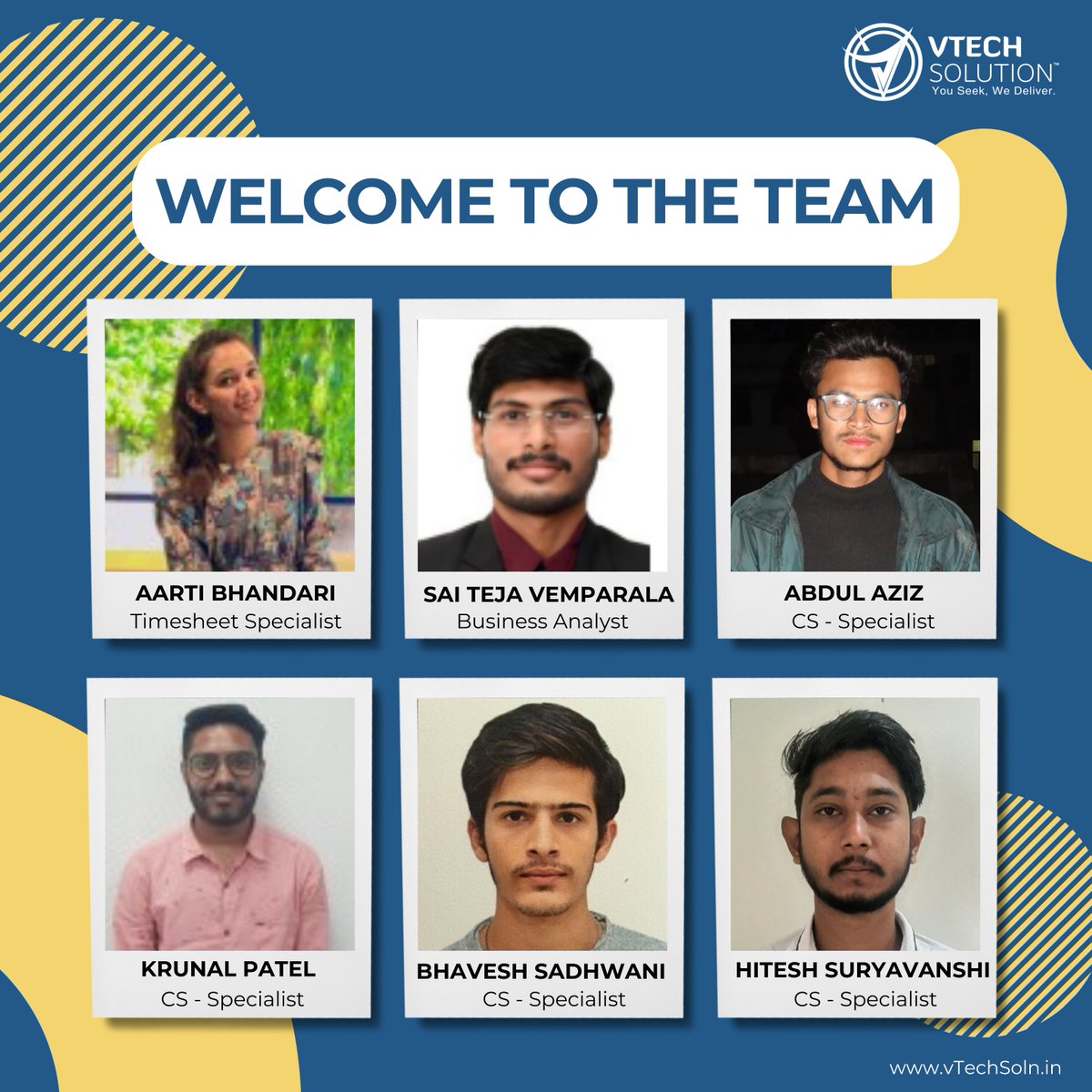 vTech_India's tweet photo. vTech extends a warm welcome to our latest team additions! 
As they commence their professional journey with our organization, let's ensure they receive the support and encouragement necessary for their growth and success.

#welcometotheteam #newjoiners #teamaddition #vtech https://t.co/cgJKbWQMvE