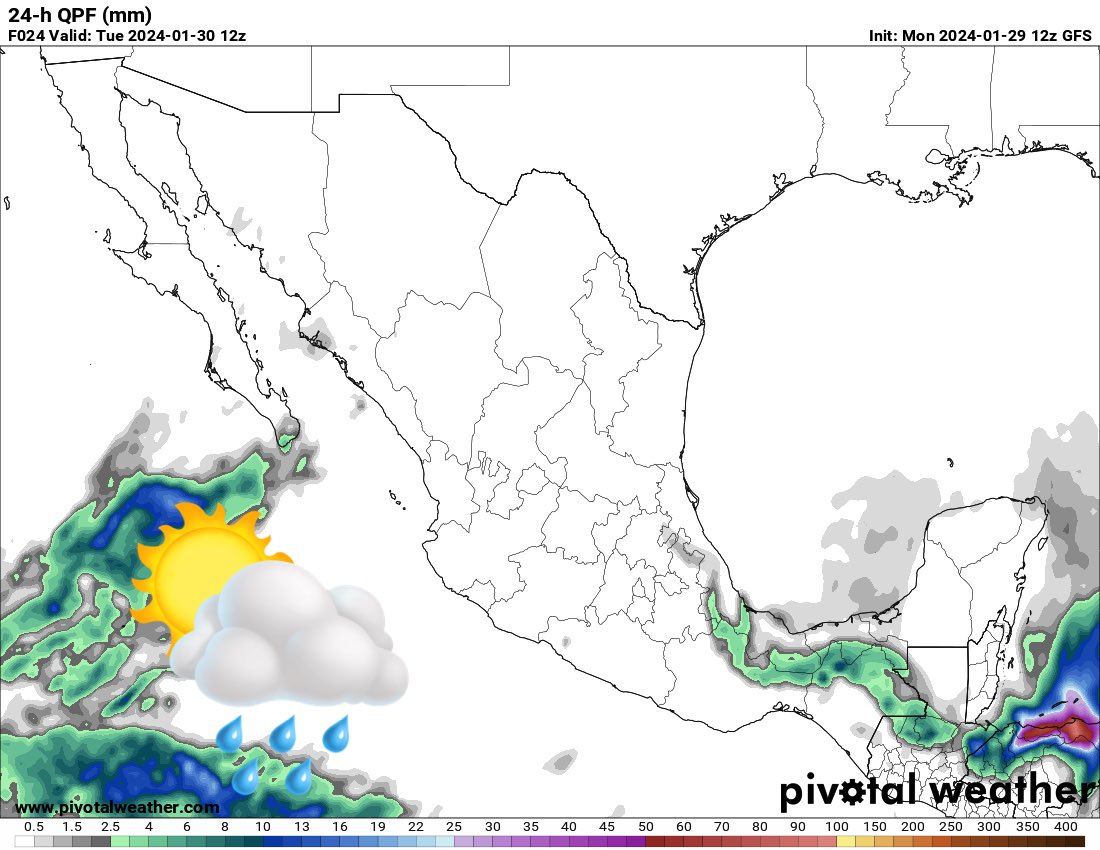 InfoMeteoro's tweet photo. LUNES: aire polar cubriendo norte, centro y oriente; corriente en chorro activándose

🥶Fresco/templado 15-25ºC norte, noreste, centro y oriente
😅Templado/caluroso 25-32ºC noroeste y sureste
🥵Caluroso 30-42ºC Pacífico

🌦️LLUVIAS AISLADAS
Ver, Chis, Tab, Oax, BCS, Sin

🌬️Evento “Norte”
>80 km/h Istmo de Tehuantepec