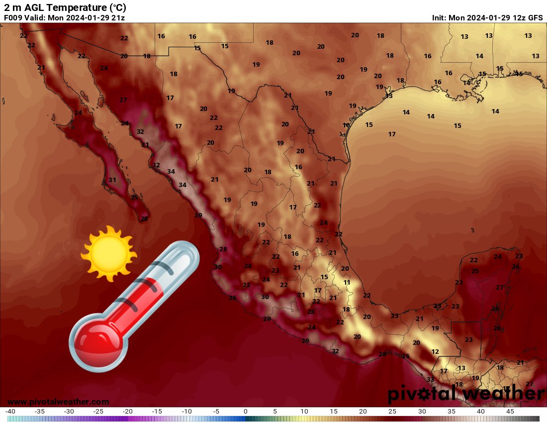 InfoMeteoro's tweet photo. LUNES: aire polar cubriendo norte, centro y oriente; corriente en chorro activándose

🥶Fresco/templado 15-25ºC norte, noreste, centro y oriente
😅Templado/caluroso 25-32ºC noroeste y sureste
🥵Caluroso 30-42ºC Pacífico

🌦️LLUVIAS AISLADAS
Ver, Chis, Tab, Oax, BCS, Sin

🌬️Evento “Norte”
>80 km/h Istmo de Tehuantepec