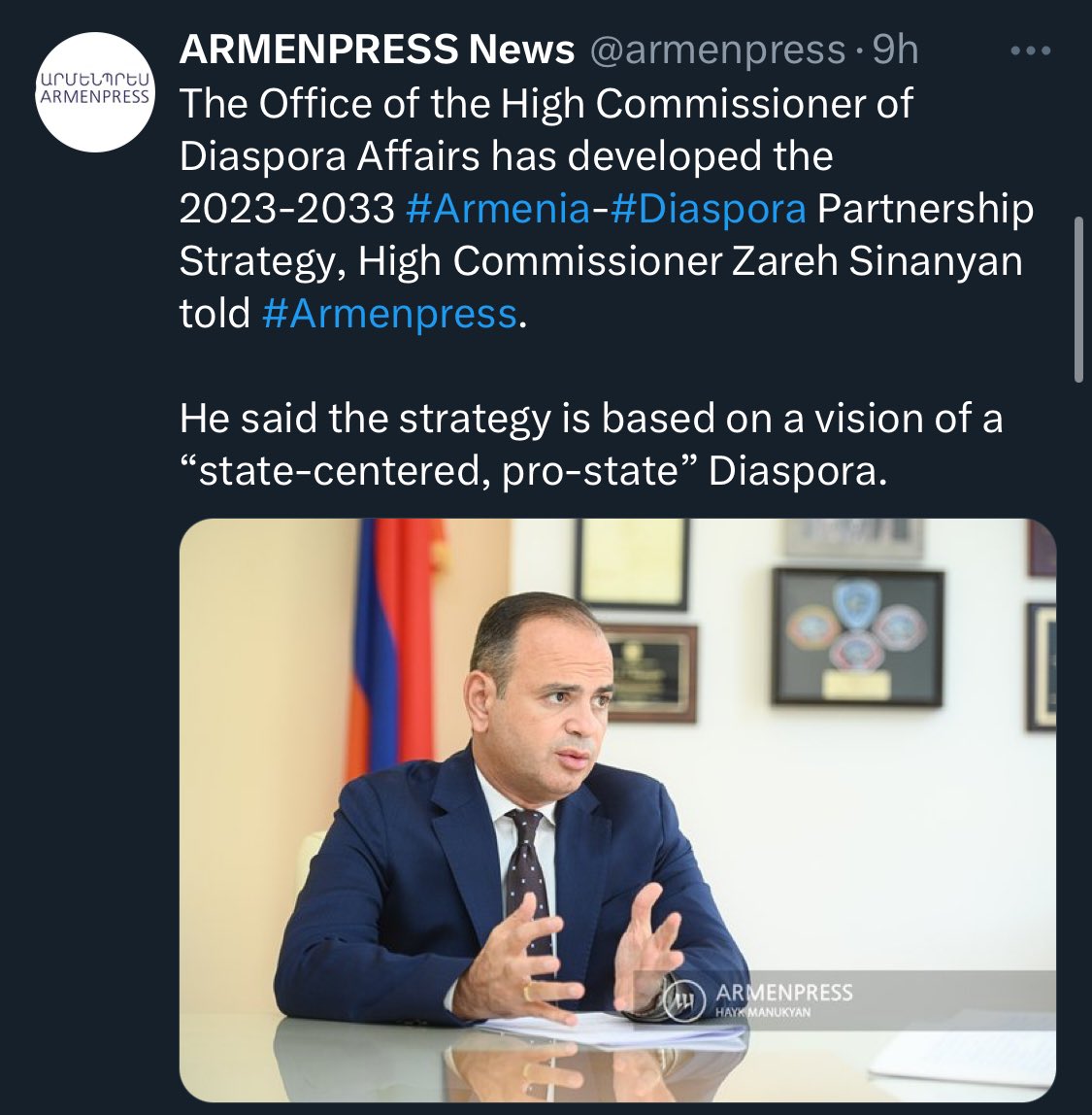 Yup. Too bad Artsakh fell outside of what they consider “the state.” That’s why a few weeks after the genocide they can blabber about the “Crossroads of Peace”™️ And they aren’t done redefining the state. That’s what a fresh constitution is for.