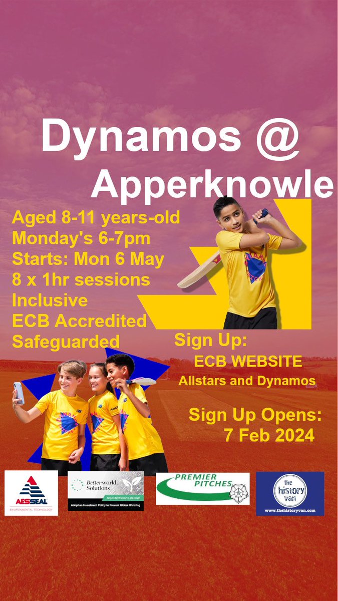 Apperknowlecc's tweet photo. 🚨JUNIOR CRICKET IS BACK AT ACC… AND ITS FREE*🚨

Sign up is completed on the ECB WEBSITE.

Sessions will run from Monday 6th May between 6pm-7pm and continuously for 8 sessions.

*Free for first 16 in each category (usually £40 paid directly to the ECB) https://t.co/P4JvgGeR7o