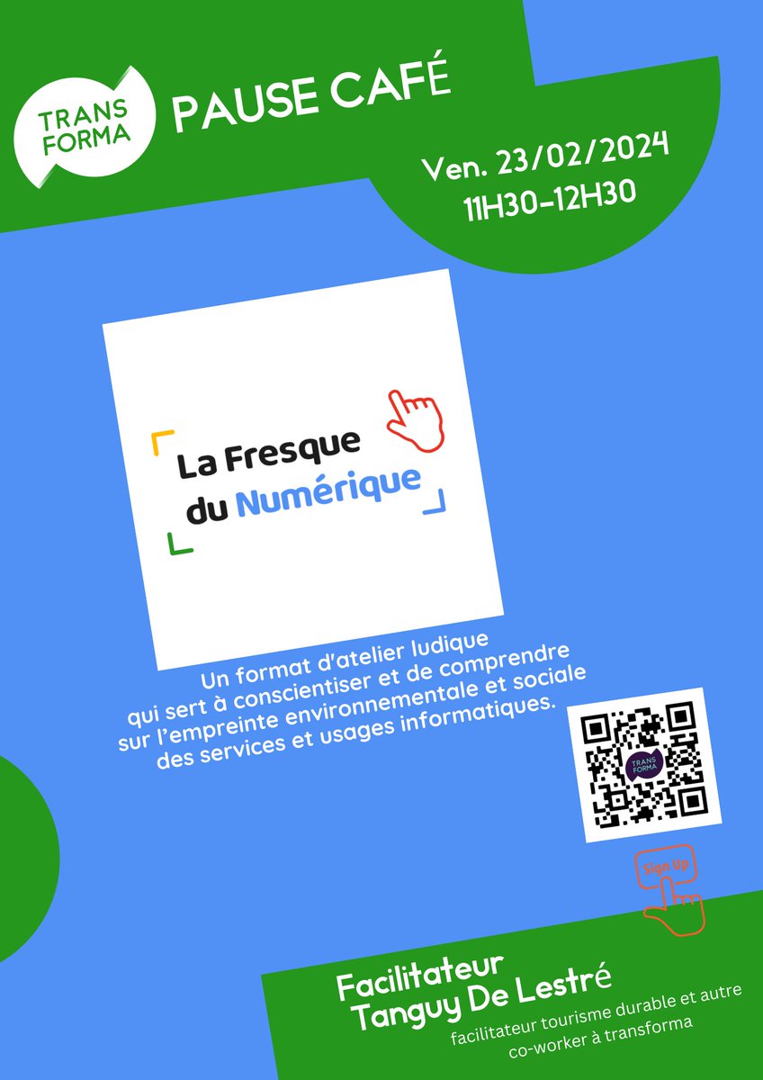 Notre prochain atelier Pause Café: La Fresque du Numérique facilité par <a href="/tdelestre/">Tanguy De Lestré</a> 

#coworking #coworkingcommunity #lafresqueduclimat #lafresquedunumerique #coworkingbruxelles