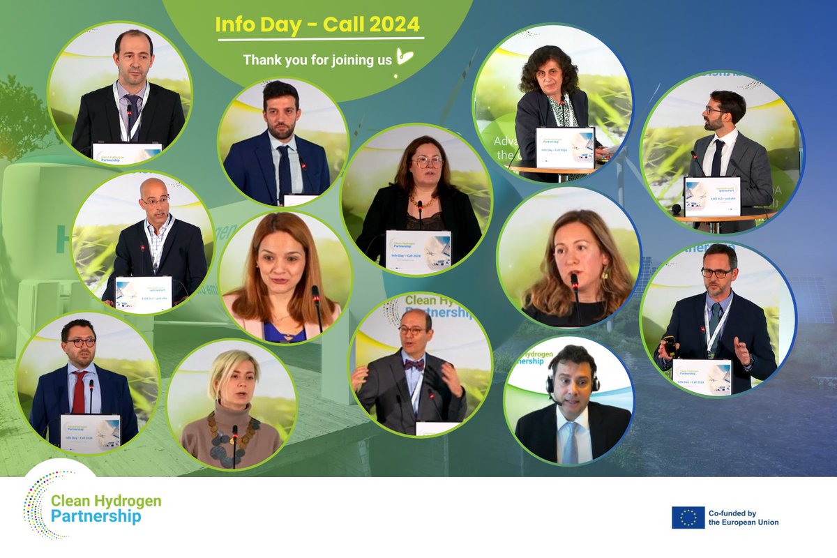 🙌 Thank you for participating in our Info Day about the Call 2024. The slides are now available online.
✅ tinyurl.com/2treh2hf

Find the call documents and all related information on our website.
ℹ️ clean-hydrogen.europa.eu/call-proposals…
