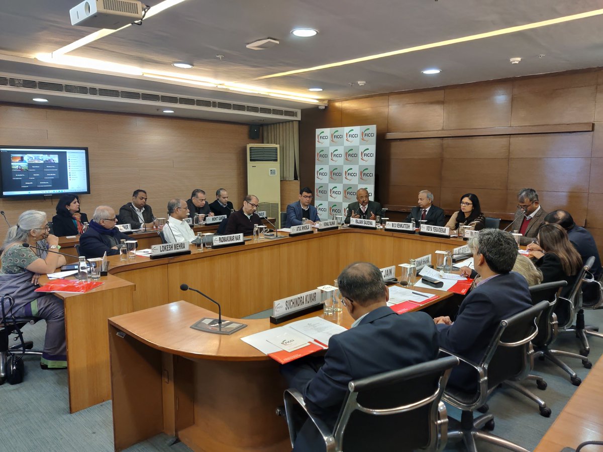 FICCIHigherEd's tweet photo. The 1st FICCI Higher Education Committee Meeting was held today to deliberate & plan the yearlong agenda. Key discussion points were around internationalization, industry-academia collaborations, leadership development & accreditation framework of HEIs.
#FICCI #FICCIHigherEd https://t.co/CGlbxWOCpM