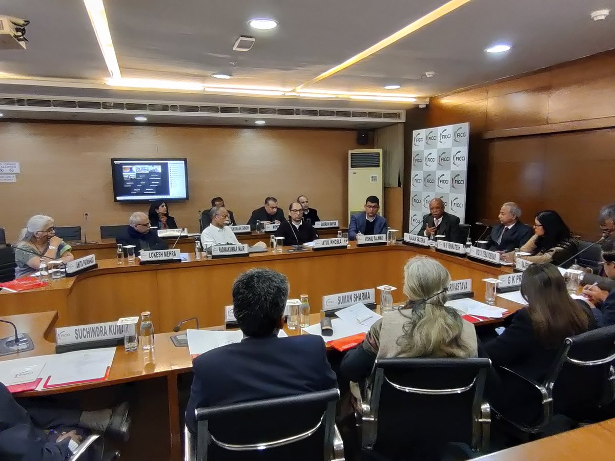FICCIHigherEd's tweet photo. The 1st FICCI Higher Education Committee Meeting was held today to deliberate & plan the yearlong agenda. Key discussion points were around internationalization, industry-academia collaborations, leadership development & accreditation framework of HEIs.
#FICCI #FICCIHigherEd https://t.co/CGlbxWOCpM