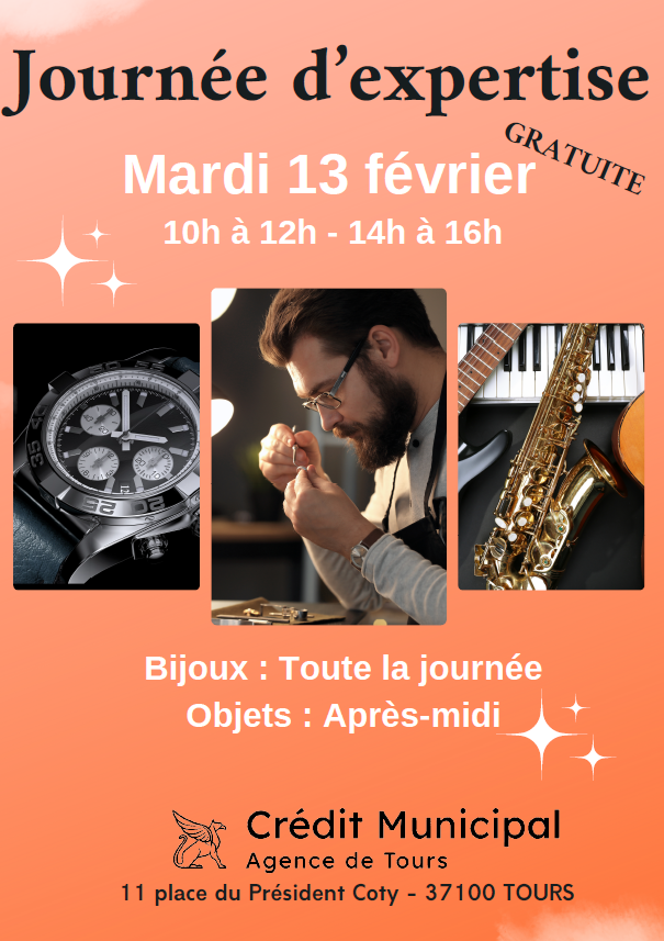Prochaine journée d'expertise gratuite à <a href="/villedetours/">Ville de Tours</a>  dans nos locaux le 13 février