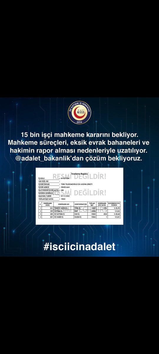 #isciicinadalet <a href="/tcbestepe/">T.C. Cumhurbaşkanlığı</a> <a href="/RTErdogan/">Recep Tayyip Erdoğan</a> <a href="/bybekirbozdag/">Bekir  Bozdağ</a>