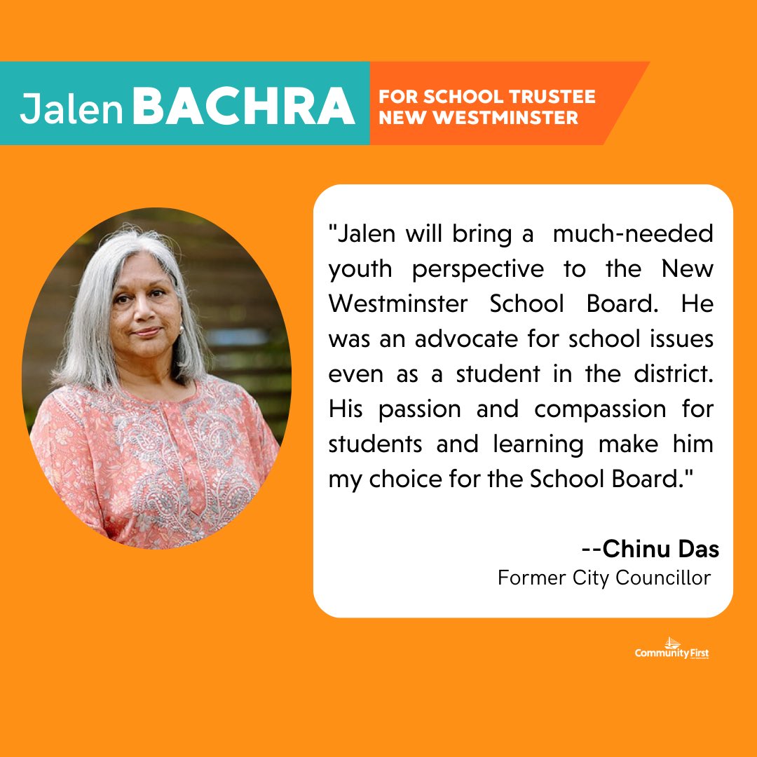 Jalen's work ethic and passion for our schools and students are what makes his campaign to be school board trustee so inspirational. Thank you to Marcel Marsolais, Bereket Kebede, and Chinu Das for endorsing @JalenBachra Bachra in the by-election on Feb. 3.