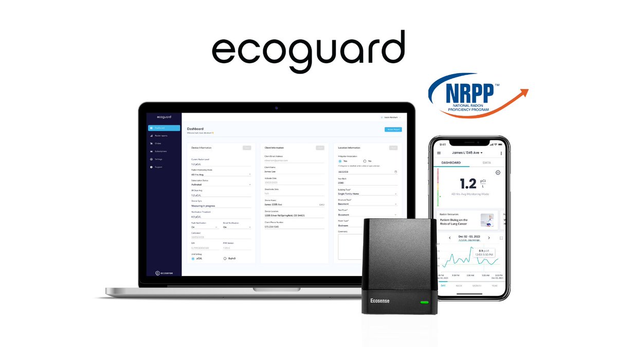 We proudly announce EcoGuard’s National Radon Proficiency Program (NRPP) approval, making our unparalleled Real-time Long-Term Continuous Radon Monitoring Service available to radon professionals across the United States ecosense.io/blogs/news/eco…