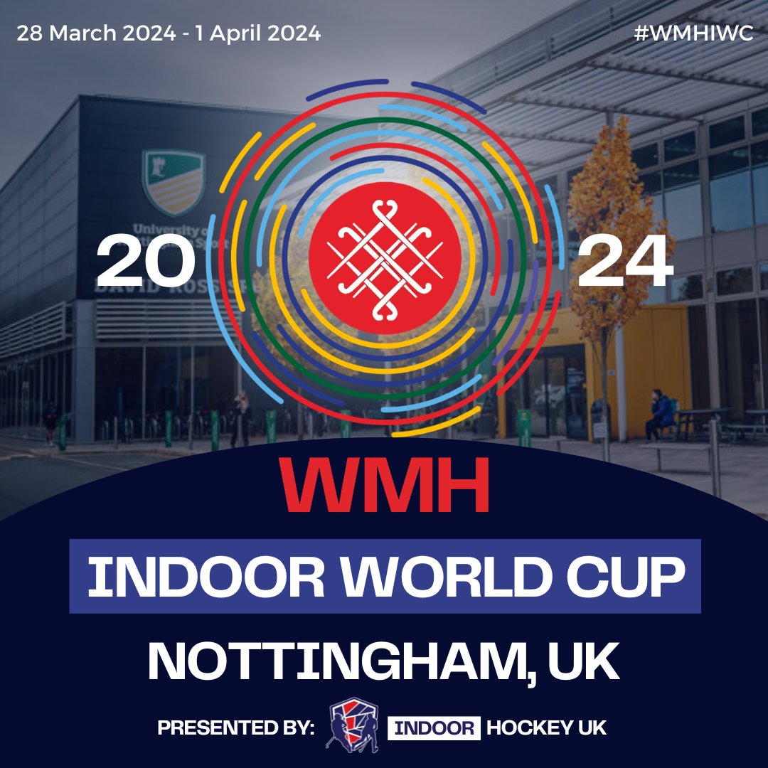 indoorhockeyuk's tweet photo. We're delighted to be the host organisation of the 2024 WMH Indoor World Cup!

Over 83 International Teams will travel to Nottingham in their bid to be crowned World Champions.

Check out the event website at https://t.co/CC8HhRnMQ1 for all the info!

#indoorhockey #WMHIWC https://t.co/x7wTIEHIFK